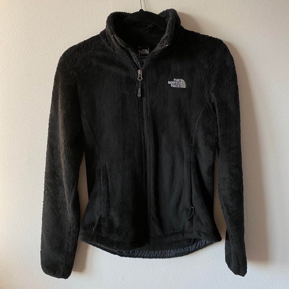 fuzzy north face zip up